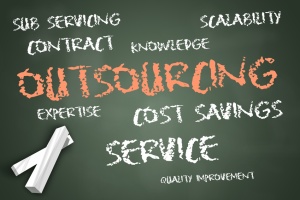 Chalkboard "Outsourcing"